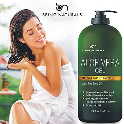 Aloe Vera Topical Gel Sunburn Relief - Soothing, Moisturizer, After Sun -  for Face, Body, Hair - Made from 100% Pure Organic Cold Pressed Aloe Vera