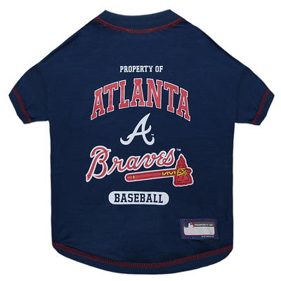 Officially Licensed MLB PetsFirst Atlanta Braves Hoodie Tee Shirt