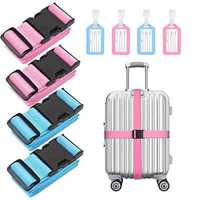 8 Pack Luggage Straps Suitcase Tags Set, Travel Adjustable Suitcase Belt  Silicone Luggage Tags with Name ID Card Man Women Travel Accessories  (Orange) - Yahoo Shopping