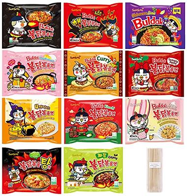 Samyang Spicy Hot Chicken Ramen 11 Flavor Variety Pack - FREE Chopsticks -  Korean Buldak Ramen Noodles (11 Pack) - Yahoo Shopping