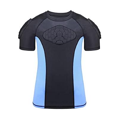 Youth Padded Football Shirt, Rib Protectors Kids Compression Shirt with  Pads Basketball Protective Gear Rugby Tank Top : : Sports &  Outdoors