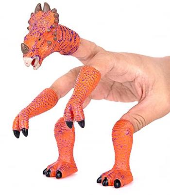 FUN LITTLE TOYS 10 PCS Dinosaur Finger Puppets for Kids Rubber, Soft  Realistic Pinata Stuffers Set, Bath Dinosaur Head Finger Toys, Animal  Puppet