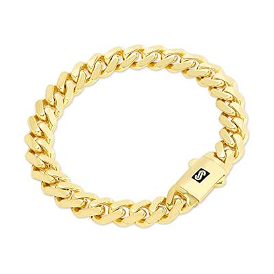 Nuragold 10k Yellow Gold 9mm Royal Monaco Miami Cuban Link Chain