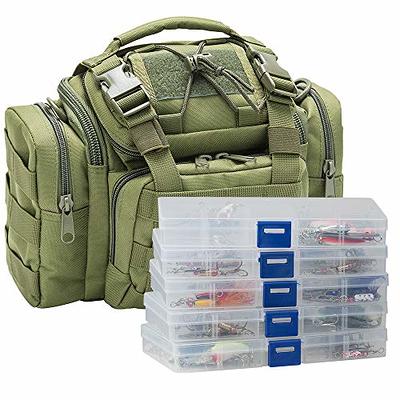 Dr.Fish Fishing Tackle Bag 5 Tackle Boxes with 60 Fishing Lures Kit  Included Complete Freshwater Tackle Set Bass Fishing Stocked Backpack  Organizer Equipment Gear Green - Yahoo Shopping