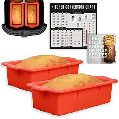 Air Fryer Silicone Loaf Pans for Baking, Non-Stick Bread Cake Pan, 8 inch  Airfryer Bakeware Sets, Meatloaf Brownie Corn, Fits Instant Pot, Ninja  Foodi, Cosori, Chefman, Power XL, Dash, BPA Free 