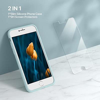 For iPhone SE 2nd,3rd Gen 2022/2020 Case Liquid Silicone Cover, Screen  Protector