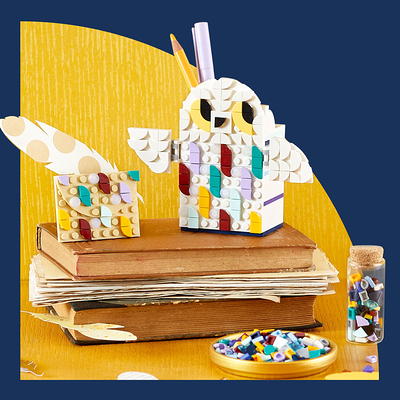 LEGO DOTS Hedwig Pencil Holder 41809, Harry Potter Owl Desk