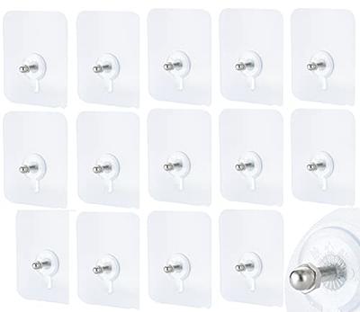 10 Pack Transparent Adhesive Hooks, Wall Hangers Without Nails