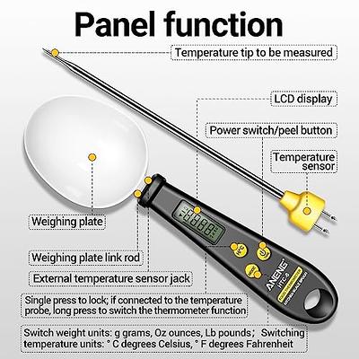 Wireless Meat Thermometer, Guichon Digital Meat Thermometer, 4 Probes Food  Thermometer for BBQ, Grill, Oven, Smoker, Grill Thermometer with 500FT