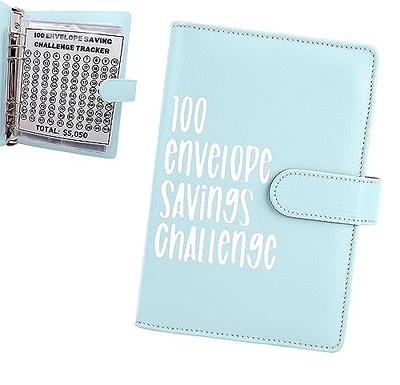 100 Envelopes Saving Challenge, Savings Challenges Binder, Budget Binder  with Cash Envelopes, Budget Planner Book for Budgeting, Savings Challenges  Sheets, Black 