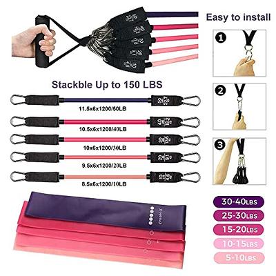 Zugoulook 18Pcs Resistance Bands Set for Women, 5 Stackable Exercise with  Handles, Loop Bands, Jump Rope, Figure 8 Band, Ideal Home, Gym Fitness,  Yoga, Full Body Workout - Yahoo Shopping