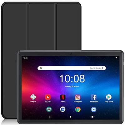 10 Inch Android Tablet pc, Android 11 Tablet,32GB ROM 128GB Expand, IPS  HD,2.5D G+G Touch Screen,Google Certificated Wi-Fi Tablets, 8MP Dual  Camera, Long Battery Life,Black-(with Leather case)… - Yahoo Shopping