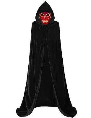 CLISPEED Halloween Cape Vampire Cosplay Costume for Adults Reversible  Hooded Cloak with Masquerade Mask