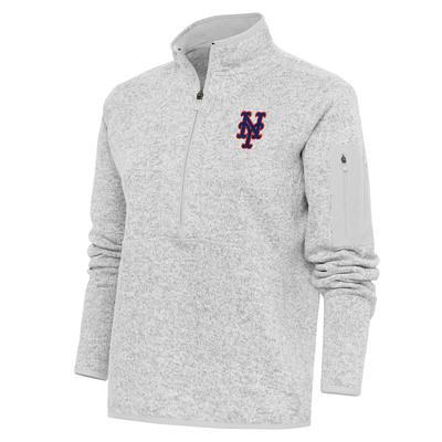 San Francisco 49ers Antigua Women's Fortune Half-Zip Pullover Jacket -  Oatmeal