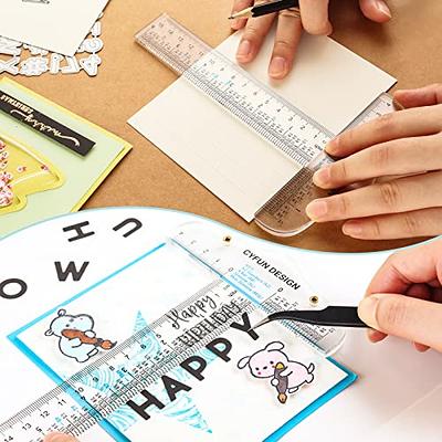 Measuring Rolling Ruler, Practical Clear Scale Stable Drawing Roller Ruler  Transparent with Formulas for Study Work - Yahoo Shopping