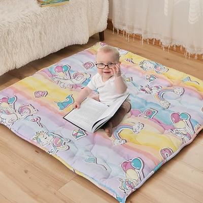 Muslin Baby Play Mat  Playpen Mat - Large Padded Tummy Time Activity