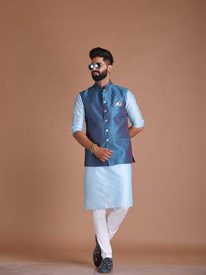 Indian Sherwani for Men Wedding Blue Bandhgala Dress Jodhpuri Suit Style  Traditional Ethnic Indo-western Kurta Top Suit Blazer Coat - Etsy |  Sherwani for men wedding, Waistcoat designs, Wedding kurta for men