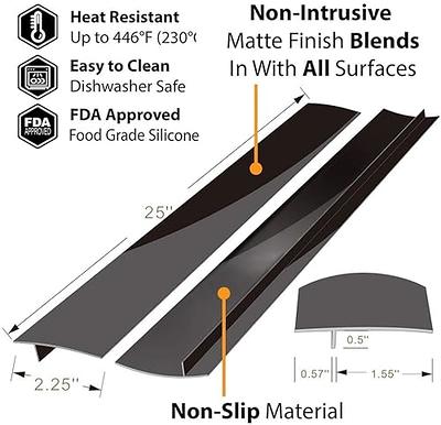 Kitchen Silicone Stove Counter Gap Cover, 25 inch Long & Extra Wide Stove  Gap Filler Range Strips 2pcs,Between Oven and Countertop Dishwasher,  Dryer,Easy Clean Heat Resistant Gap Guards Black - Yahoo Shopping