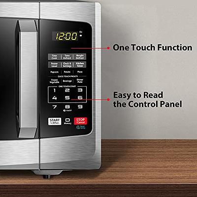 TOSHIBA 0.9 Cu Ft Small Countertop Microwave With 6 Auto Menus, Mute  Function,900W, Black Color