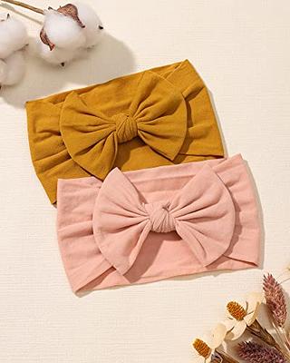 jollybows 20pcs Baby Girls Nylon Headbands Turban Hair Bows Hair Band  Elastic Hair Accessories for Kids Toddlers Infants Newborn