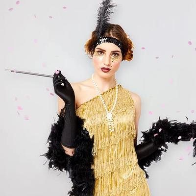 Dreamtop 1920s Great Gatsby Accessories Set, Flapper Costume Accessories  Roaring 20s Accessories for Women Flapper Headpiece