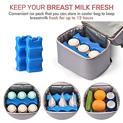 Breastmilk Cooler Bag with Ice Pack, Insulated Lunch Bag for Women