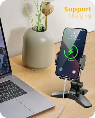 LISEN Cell Phone Stand Adjustable Phone Holer for Desk, Office Desk  Accessories for iPhone 15 Stand Fits All Mobile Phones, iPhone, Switch,  Kindle