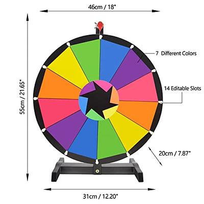 10 Grid Turntable Carnival Spin Game 30cm Colorful Roulette