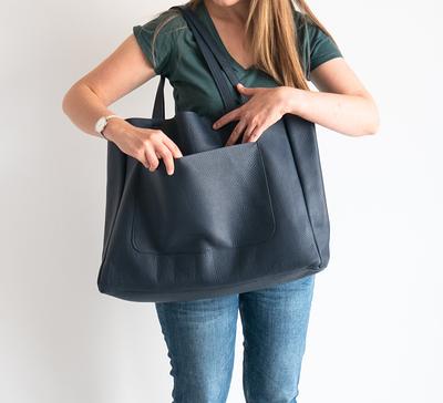 Large Shoulder Bag, Oversize Leather Bag, Large Leather Tote, Everyday Tote, Leather Women Purse, Big Shoulder Bag, Black Handbag