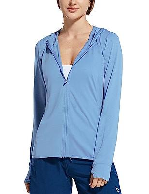 Women's UPF 50+ Sun Protection UV Jacket - Zip Up Hoodie Long Sleeve Hiking  Fishing SPF Performance Shirt with Thumbhole 