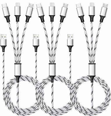 SDBAUX Multi USB C Charging Cable,USB C to 4 in 1 Multiple USB Fast  Charging Cord Adapter Dual IP Type C Micro USB Port Connectors Compatible  Cell