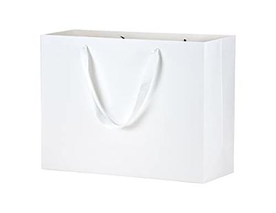 MESHA Paper Gift Bags 5.25x3.75x8 White Small Paper Bags with