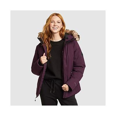 Ladies Eddie Bauer Down Packable Jacket Plum Size Large StormRepel