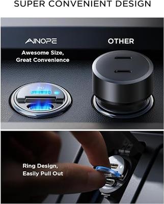 AINOPE 72W USB C Car Charger Adapter, PD36W & QC36W USBC Car Fast Charger  [Mini 