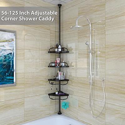 Kadolina 2 Pack Adhesive Corner Shower Caddy Shelf, Bathroom Shower  Organizer