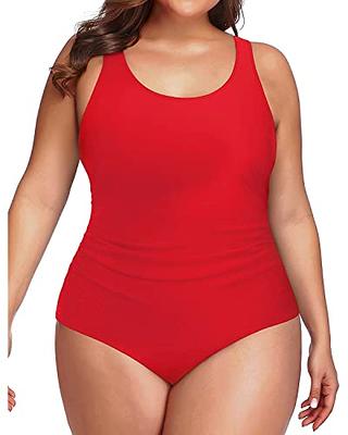 Women's Lands' End SlenderSuit Tummy Control Surplice One-Piece