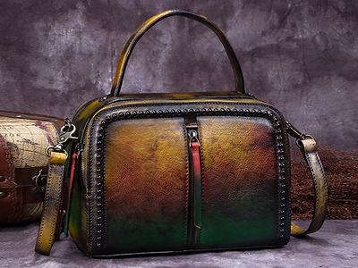 Vintage, Bags, Handmade Vintage Leather Bag
