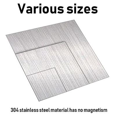  2Pcs 430 Stainless Steel Sheet Metal 6 x 12 x 1/32 Inch Metal  Plates for Magnetic Mount Board Wall 20GA(0.80MM) 430 Stainless Steel Shim  Stock Plates Metal Sheets for Crafting, Kitchen