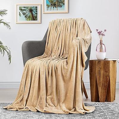 Utopia Bedding Camel Fleece Blanket Throw Size Lightweight Fuzzy