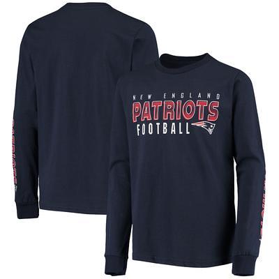 Women's New England Patriots New Era Navy Plus Size Lace-Up Notch Neck Long  Sleeve T-Shirt