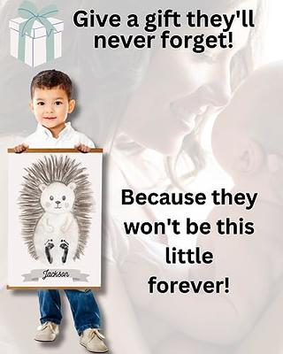 Hedgehog Baby Footprint Kit Canvas - Memorialize Baby Foot Prints with This  One of a Kind Baby
