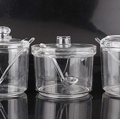 Mozacona Clean Acrylic Sugar Bowl Spice Jar Spice Storage Pot with