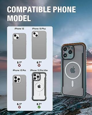 Humixx Magnetic for iPhone 15 Pro Max Case, [14 FT Drop Protection]  [Compatible with MagSafe] Translucent Matte Back Slim Thin Protective Phone  Case