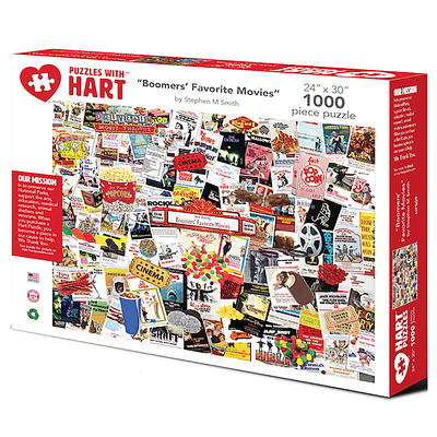 Hart Puzzles 1000-Piece Raining Cats and Dogs in Paris by Jennifer Garant  Interlocking Jigsaw Puzzle 