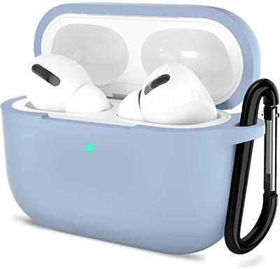  R-fun AirPods Case Cover, Soft Silicone Protective Cover with  Keychain for Women Men Compatible with Apple AirPods 2nd 1st Generation  Charging Case, Front LED Visible-Sky Blue : Electronics