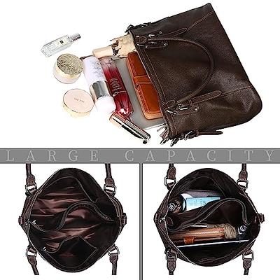  HESHE Genuine Leather Purses for Women Shoulder Hobo