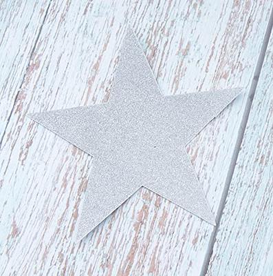 120 Pcs Glitter Star Cutouts Paper Star Confetti Cutouts Assorted Color  Glitter Star Cutouts 6 Inch Large Glitter Stars Decoration for Christmas