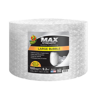 Duck Brand Bubble Wrap Cushioning, Large Bubbles, 12 Inches x 15