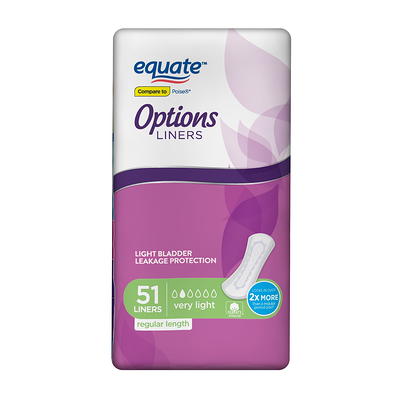 Equate Options Women's Incontinence Pads, Ultimate Absorbency