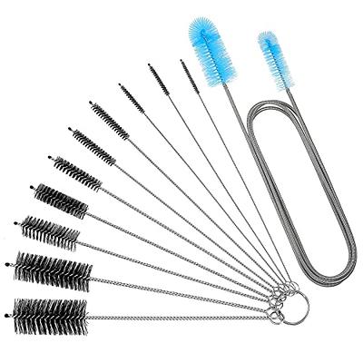 Bottle Cleaning Brushes,Flexible Drain Brush,8 Inch Nylon Tube